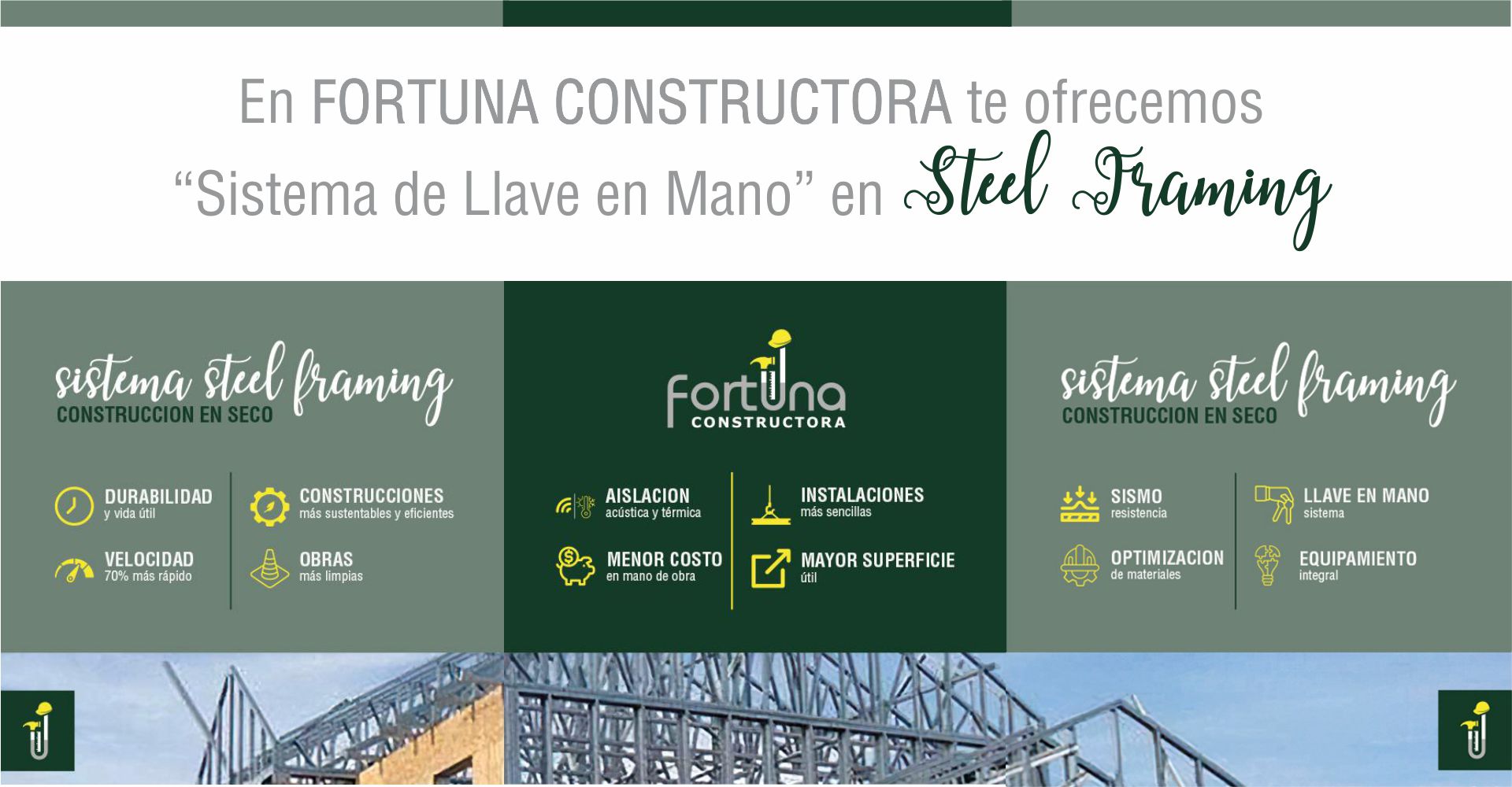 #SteelFraming #SteelFrame #FortunaConstructora #Constructora #ConstruccionEnSeco #HoldingFortuna #FortunaHolding